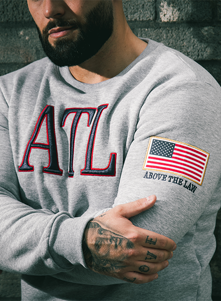 Flag Sweatshirt - Grey